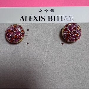 Alexis Bittar Solanales Crystal Round Stud Earrings NWT